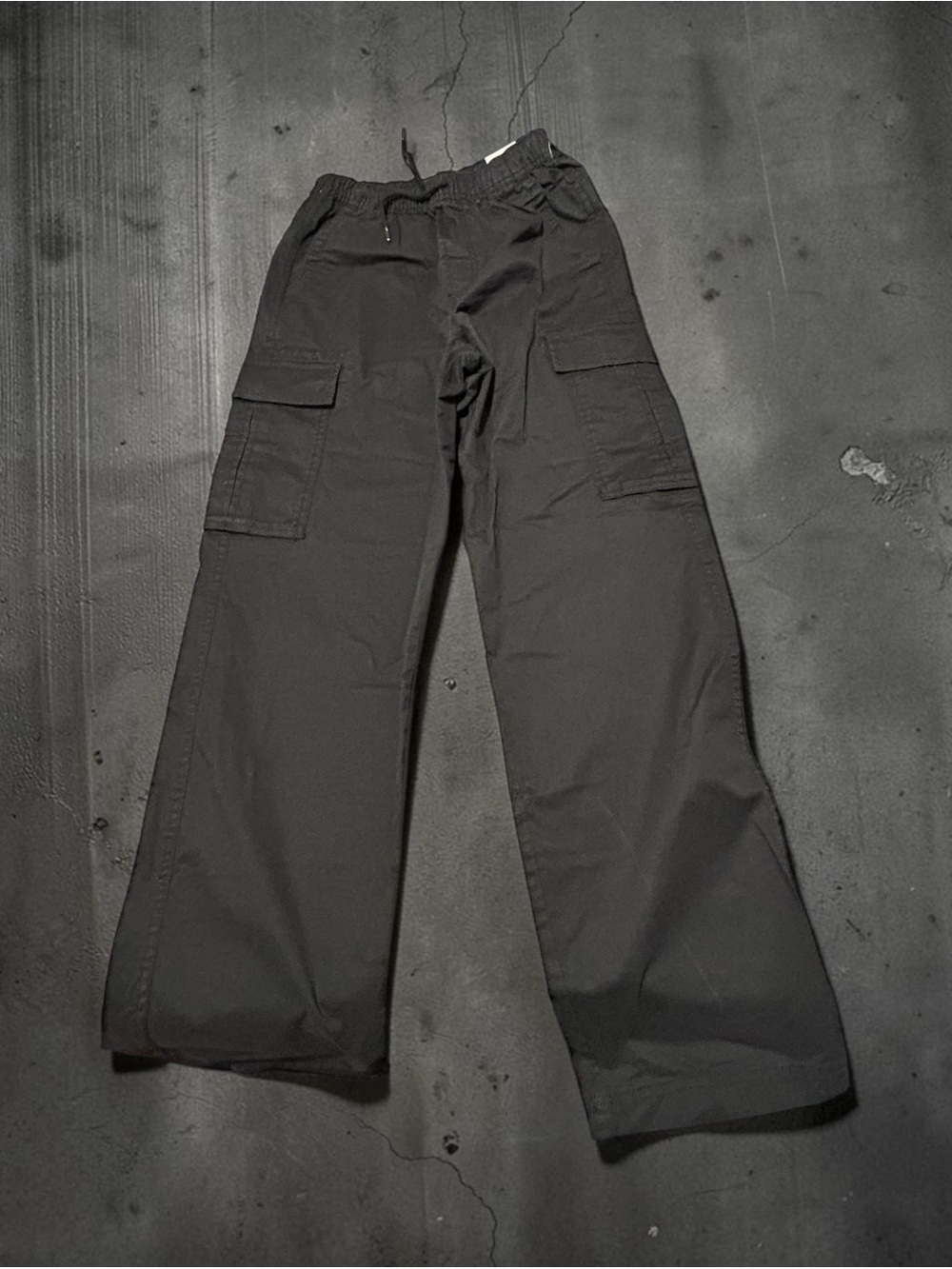 No Boundaries Black Wide-Leg Cargo Pants